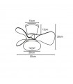 Ventilador de Techo DUBI Blanco APP DC 36W 3000Lm 3 Aspas CCT