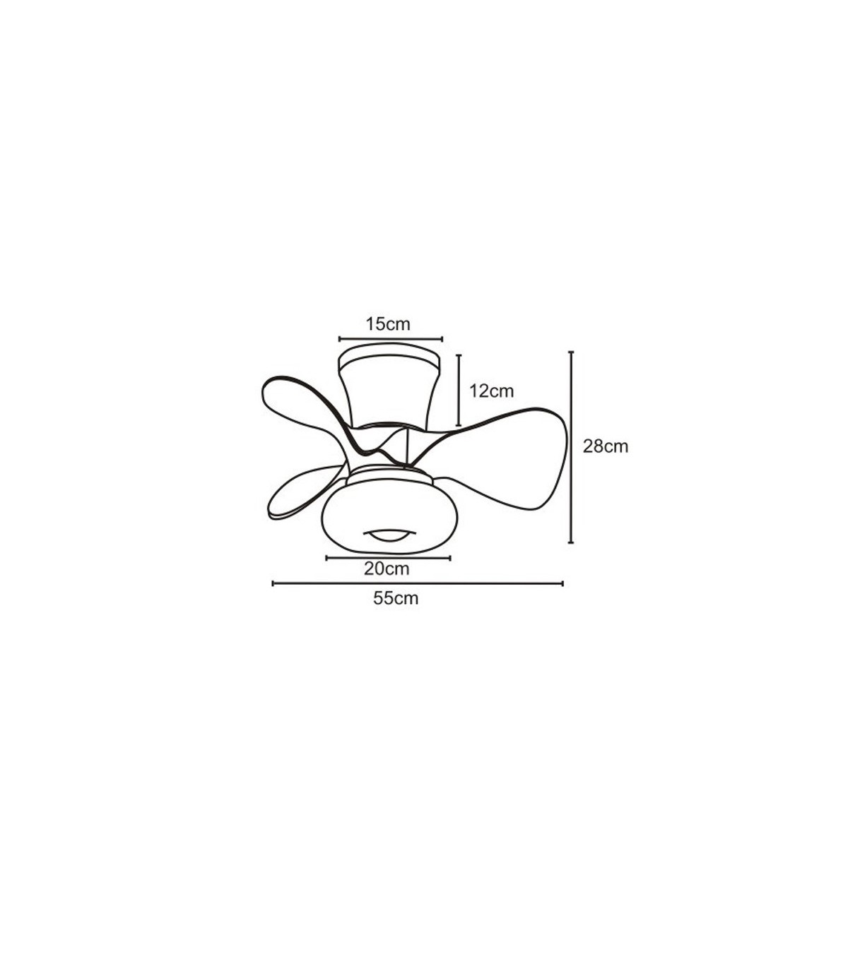 Ventilador de Techo DUBI Blanco APP DC 36W 3000Lm 3 Aspas CCT