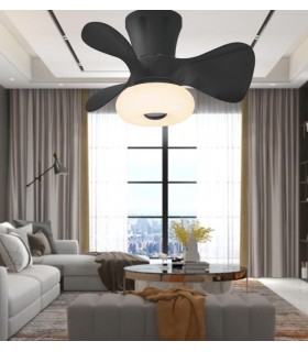 Ventilador de Techo DUBI Negro APP DC 36W 3000Lm 3 Aspas CCT