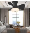 Ventilador de Techo DUBI Negro APP DC 36W 3000Lm 3 Aspas CCT