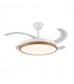 Ventilador de Techo FIONA-S Blanco/Haya APP DC 48W 4800Lm 4 Aspas CCT