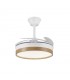 Ventilador de Techo FIONA-S Blanco/Haya APP DC 48W 4800Lm 4 Aspas CCT