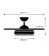 Ventilador LED ALTHEA-S musica APP DC 72W 4 aspas 7200Lm Blanco RGB+CCT
