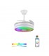 Ventilador LED ALTHEA-S musica APP DC 72W 4 aspas 7200Lm Blanco RGB+CCT