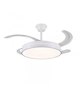 Ventilador de Techo FIONA-L Blanco APP DC 72W 7200Lm 4 Aspas CCT