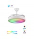 Ventilador LED ALTHEA-L musica APP DC 72W 4 aspas 7200Lm Blanco RGB+CCT