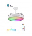 Ventilador LED ALTHEA-L musica APP DC 72W 4 aspas 7200Lm Blanco RGB+CCT