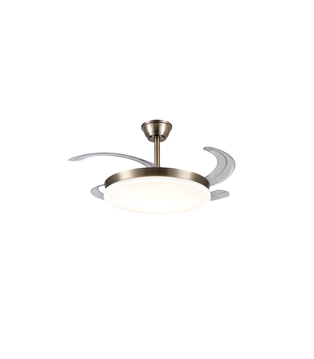 Ventilador de Techo CHLOE-L Cuero APP DC 72W 7200Lm 4 Aspas CCT