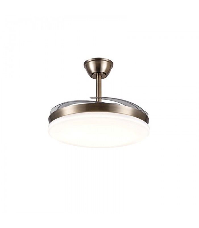 Ventilador de Techo CHLOE-L Cuero APP DC 72W 7200Lm 4 Aspas CCT