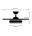 Ventilador de Techo CHLOE-L Níquel APP DC 72W 7200Lm 4 Aspas CCT