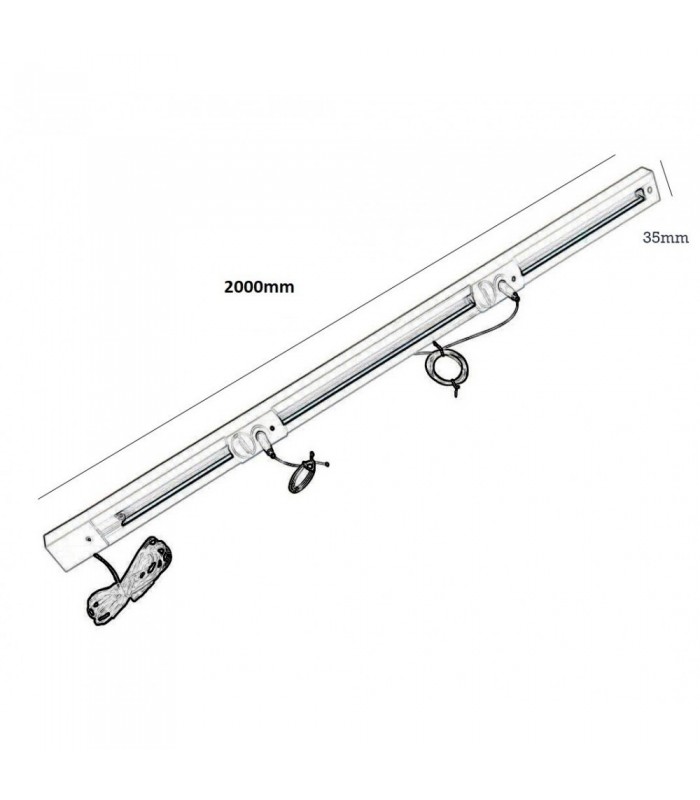 Guia colgador 2 metros para Carpeta LED