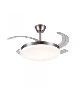 Ventilador de Techo CHLOE-L Níquel APP DC 72W 7200Lm 4 Aspas CCT
