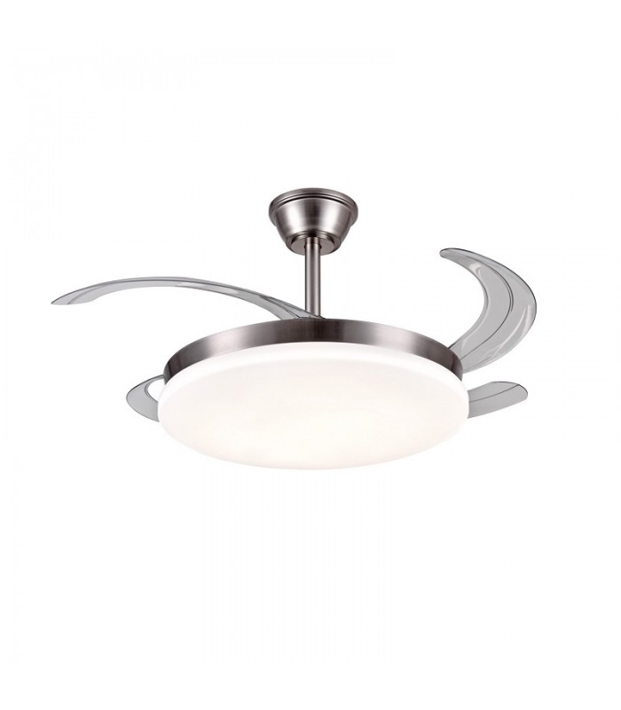 Ventilador de Techo CHLOE-L Níquel APP DC 72W 7200Lm 4 Aspas CCT