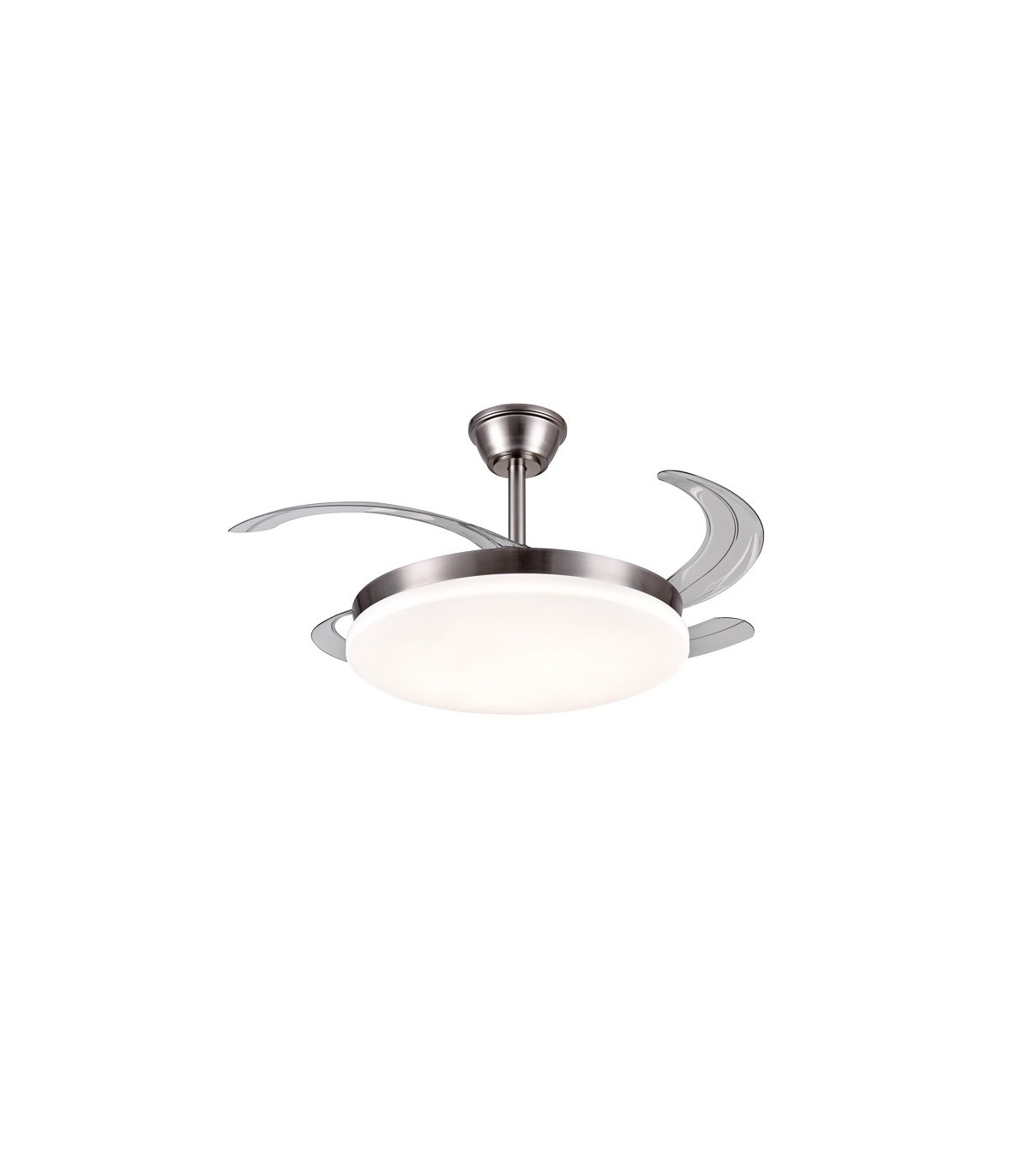 Ventilador de Techo CHLOE-L Níquel APP DC 72W 7200Lm 4 Aspas CCT
