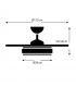 Ventilador de Techo CHLOE-XL Blanco APP DC 72W 7200Lm 4 Aspas CCT