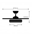 Ventilador de Techo CHLOE-XL Blanco APP DC 72W 7200Lm 4 Aspas CCT