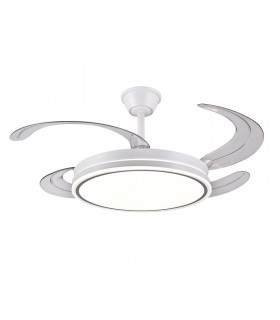 Ventilador de Techo STELLA-XL Blanco APP DC 72W 7200Lm 4 Aspas CCT