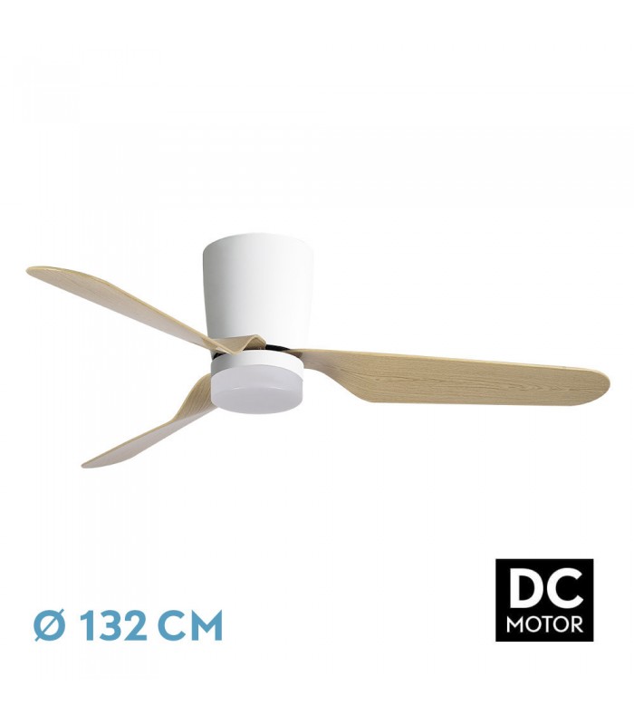 Ventilador de Techo KOCHI Blanco DC 18W 2350Lm 3 Aspas Haya CCT