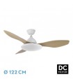 Ventilador de Techo YAEL DC Blanco 72W 7200Lm 3 Aspas Blanco/Haya CCT