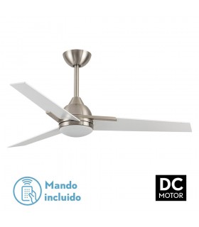 Ventilador de Techo ARGESTES DC Níquel 22W 2180Lm 3 Aspas Blanco CCT