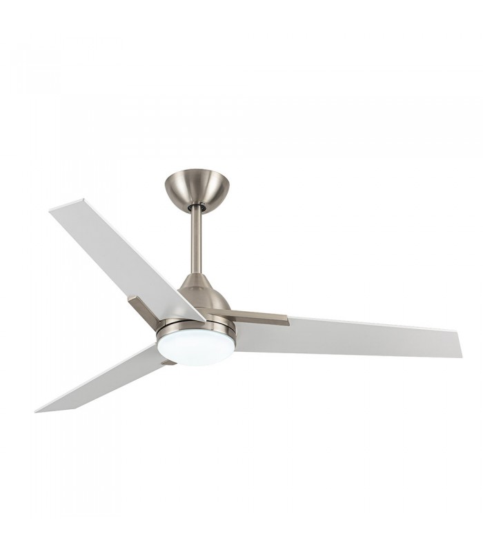 Ventilador de Techo ARGESTES DC Níquel 22W 2180Lm 3 Aspas Blanco CCT