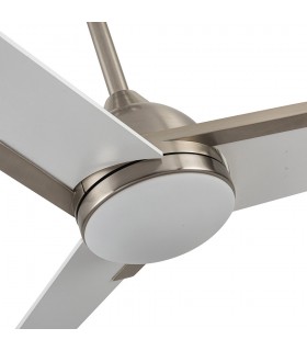 Ventilador de Techo ARGESTES DC Níquel 22W 2180Lm 3 Aspas Blanco CCT