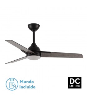 Ventilador de Techo ARGESTES DC Negro 22W 2180Lm 3 Aspas Gris CCT
