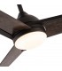 Ventilador de Techo ARGESTES DC Negro 22W 2180Lm 3 Aspas Gris CCT