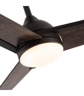 Ventilador de Techo ARGESTES DC Negro 22W 2180Lm 3 Aspas Gris CCT