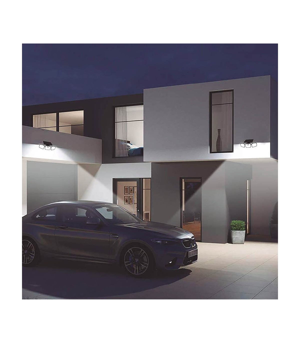 Aplique Solar SITALA 3 Proyectores 5.92W 650Lm IP44 Negro