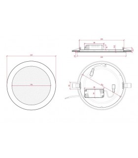 Downlight LED 20W 1.600Lm 120º IP20 Redondo Cuero