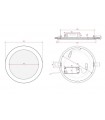 Downlight LED 20W 1.600Lm 120º IP20 Redondo Cuero