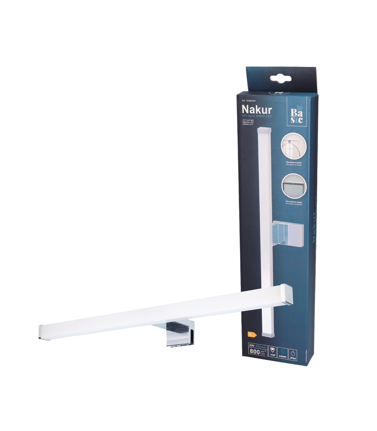 Aplique Led Baño NAKUR 6W 570Lm IP44 40cm