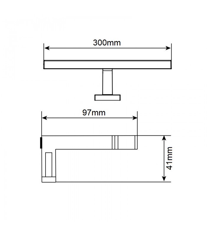 Aplique Baño AMNES 5W 350Lm IP44 30cm