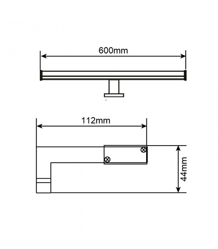 Aplique Led Baño LAKSA 12W 960Lm IP44 60cm