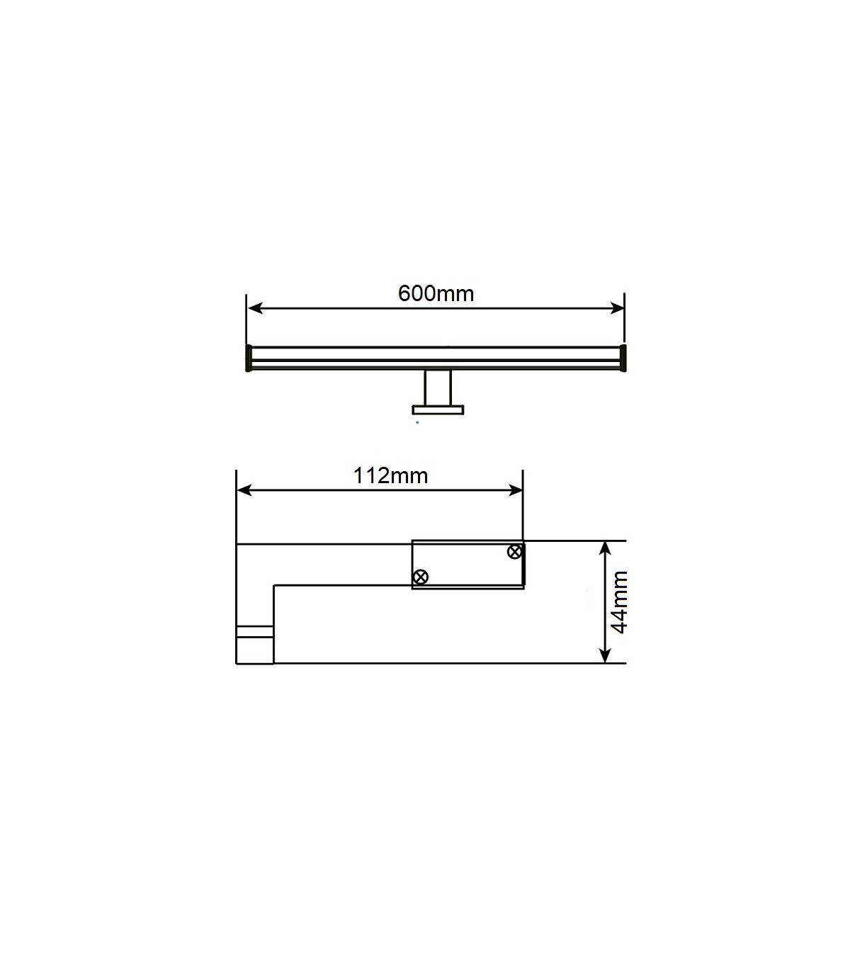 Aplique Led Baño LAKSA 12W 960Lm IP44 60cm