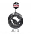 Prolongador Schuko (3x1.5mm) 2P+TT Negro 10 metros