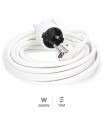 Prolongador Schuko (3x1.5mm) 2P+TT Blanco 10 metros