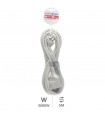 Prolongador Schuko (3x1.5mm) 2P+TT Blanco 5 metros