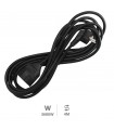 Prolongador Schuko (3x1.5mm) 2P+TT Negro 4 metros