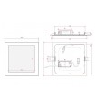 Downlight LED 20W 1.600Lm 120º IP20 Cuadrado Cuero