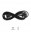 Prolongador Schuko (3x1.5mm) 2P+TT Negro 2 metros