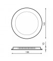 Downlight Led 9W 900Lm IP20 Redondo Negro CCT