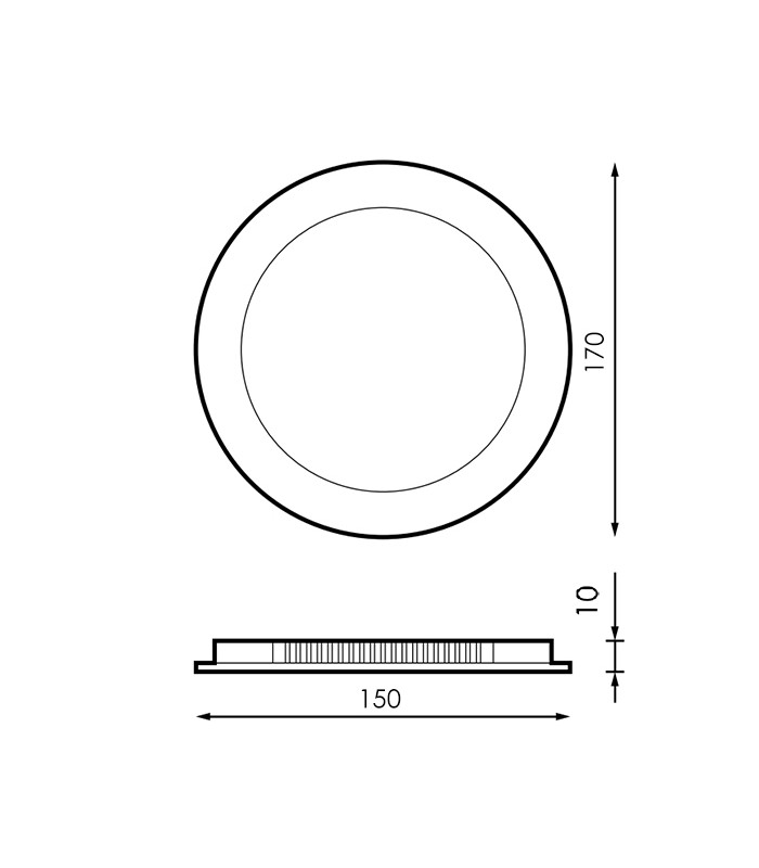 Downlight Led 12W 1200Lm IP20 Redondo Negro CCT