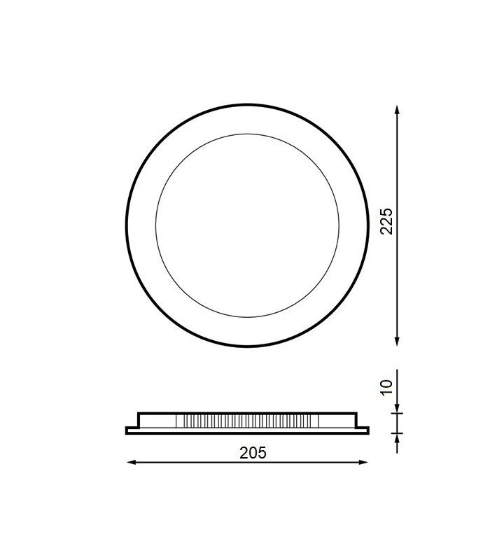 Downlight Led 20W 2000Lm IP20 Redondo Negro CCT