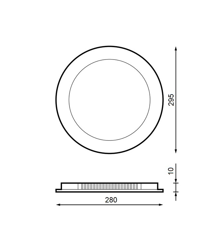 Downlight Led 25W 2500Lm IP20 Redondo Negro CCT
