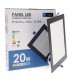 Downlight Led 20W 2000Lm IP20 Cuadrado Negro CCT