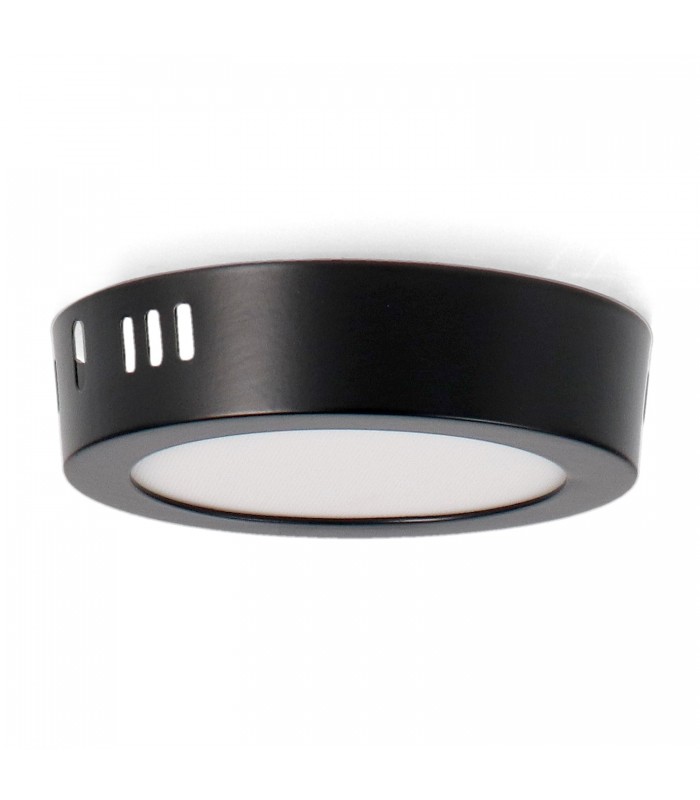 Plafón Superficie Led 6W 600LM IP20 Redondo Negro CCT