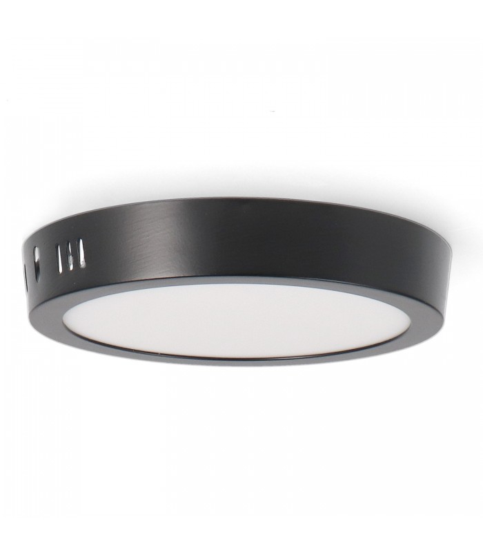 Plafón Superficie Led 12W 1200LM IP20 Redondo Negro CCT