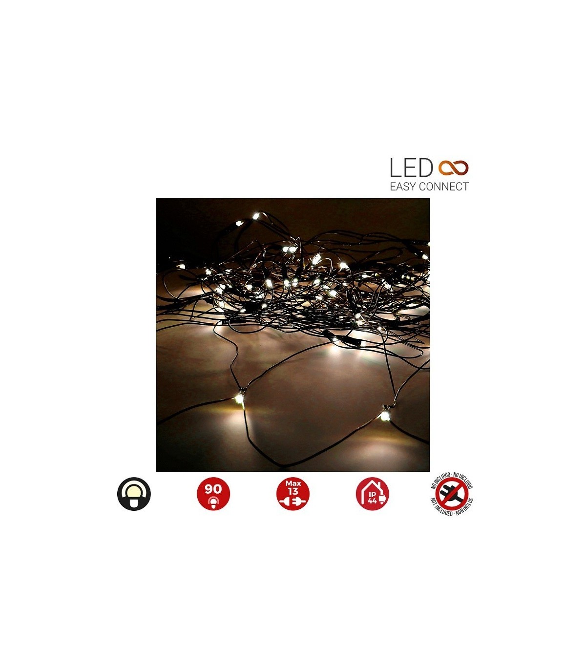 Red LED EASY-CONECT 1.62W 2x1.5m IP44
